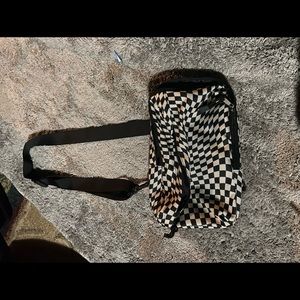 Checkered side purse